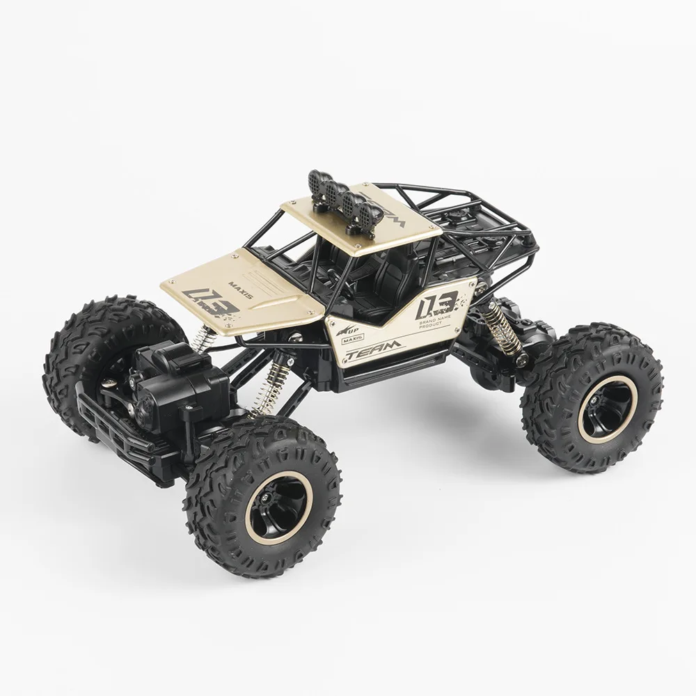 1:16 RC автомобиль сплав альпинистский автомобиль четырехколесный привод двойные двигатели дистанционное управление игрушка модель Дрифт Bigfoot внедорожный автомобиль игрушки - Цвет: Золотой