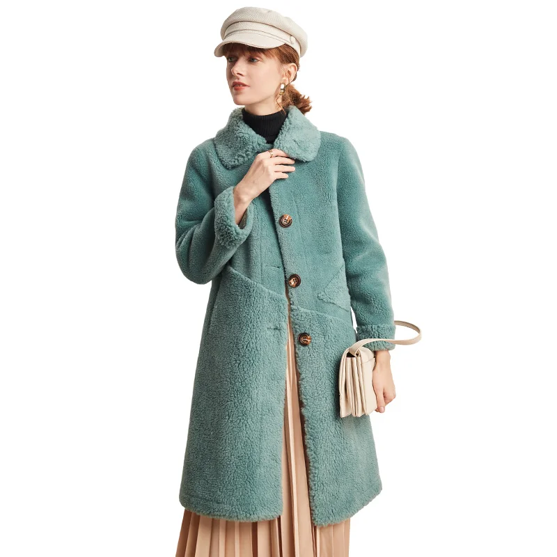 

Real Fur Coat Women 100% Wool Jacket Autumn Winter Coat Women Clothes 2019 Sheep Shearing Korean Fashion Tops Women 19941 YY1823