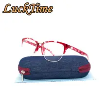 LuckTime Повседневные очки с полуоправой, модная квадратная оправа для женщин, очки для близорукости, оправы для очков по рецепту,#1774