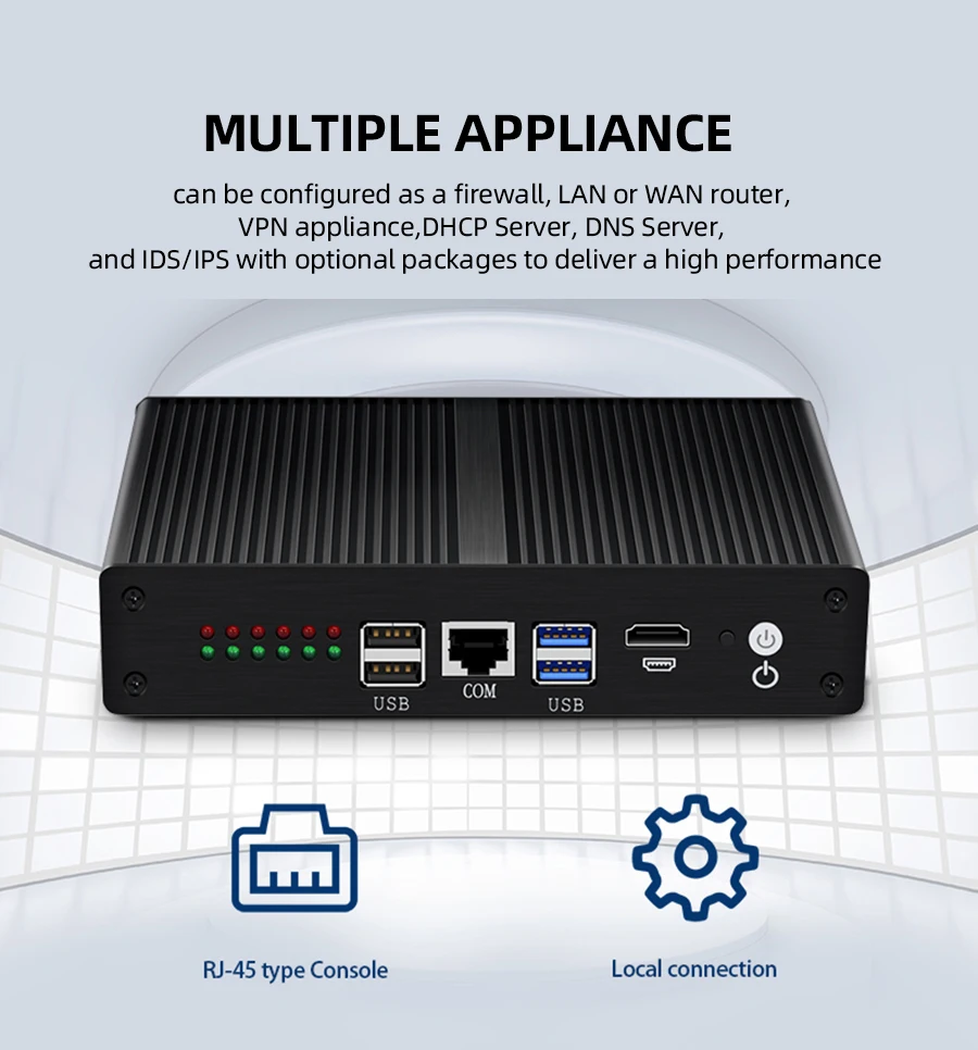Mini Pc Tűzfal Útválasztó Intel Core I5 4200U Pfsense Opnsense 6 Lan
