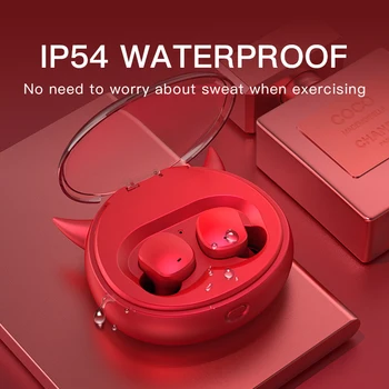 

TWS wireless bluetooth5.0 Headset Waterproof Earbud Fashion HiFi 6D Stereo Handsfree Earphone 800mAh Charging Case Touch Control