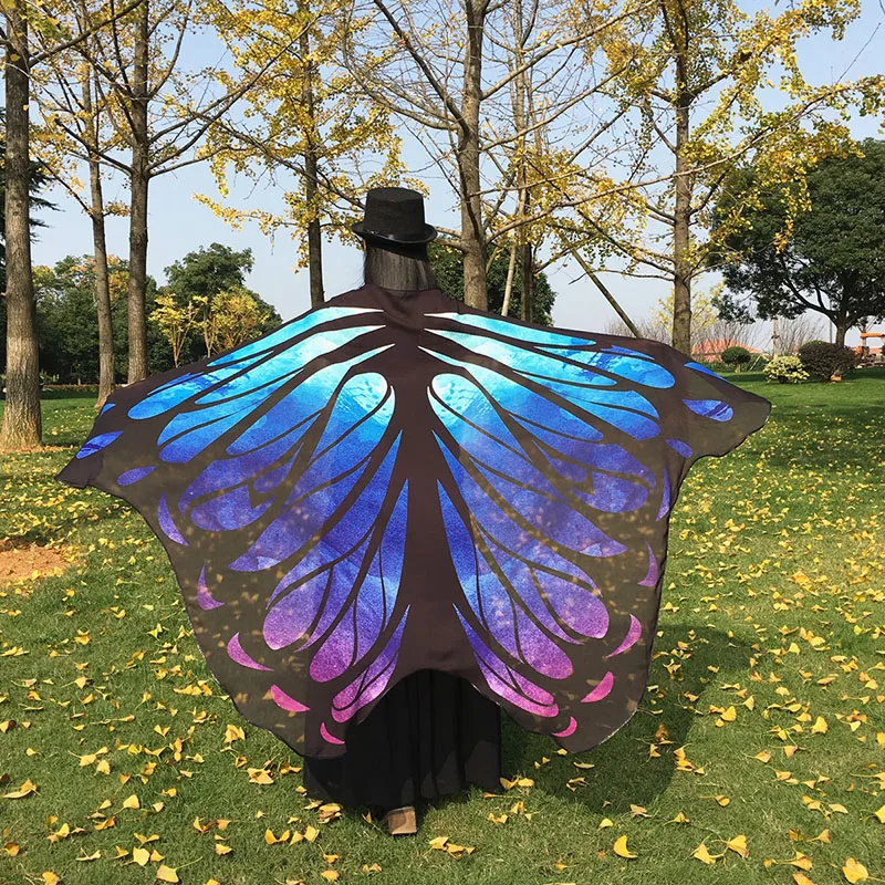 Модная ткань бабочка крыло шаль фея дамы Нимфа костюм эльфа 197x125cm