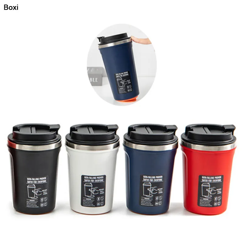 380/520ML Simple Suction Mug Thermos Stainless Steel Double Insulated  Coffee Cup Keep Warm Flask Portable Travel Car Ice Cup