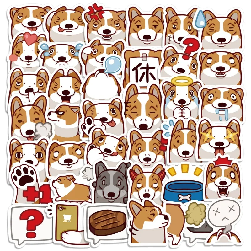 40Pcs Kawaii Dog Corgi Stickers Waterproof Journal Decorative Stationery  Craft Stickers Scrapbooking DIY Diary Album Stick Label|Stickers| -  AliExpress