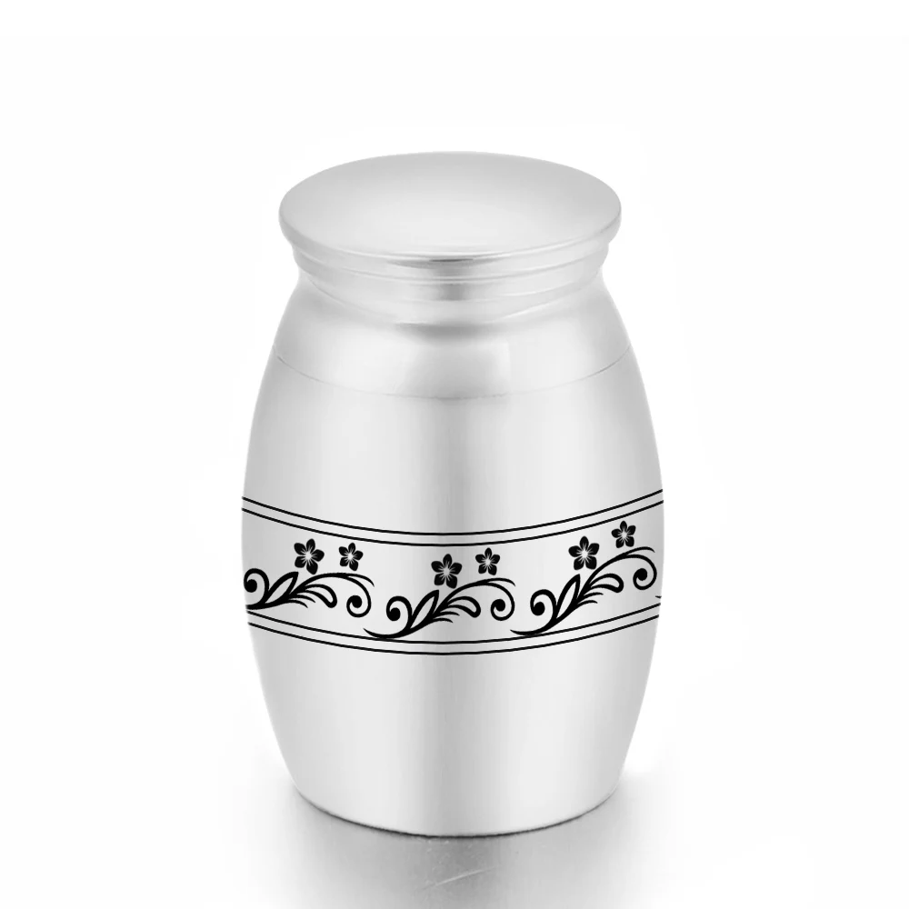 24 Styles Set of 3 Pcs Mini Urns For Human Ashes Cremation Keepsake Container Jar Metal Memorial Pet Ashes Holder Silver cremation urn