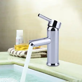 

Stainless Steel Basin Faucet Bathroom Sink Water Tap Single Lever Faucet Lavatory Tall Vessel Water Faucet Cold Hot Mixer Tap