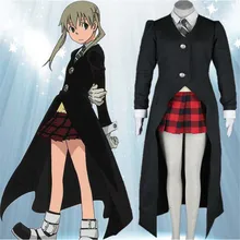 Hot Anime SOUL EATER Cosplay Costumes Maka Albarn Uniforms Women Fancy Party Dress Set for Halloween Uniforms