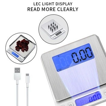 

Platform Scale Portable Digital Bead Scale Kitchen Household Food Scale 0.1g 0.01g Precision Electronic Scale Without Battery