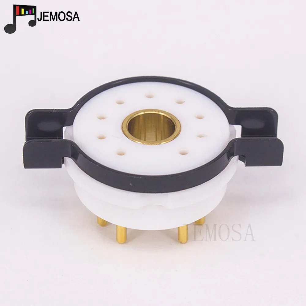 EIZZ High end Magnoval PTFE 9PIN Tube Socket Valve Base For WE34 WE429 8233 6S45P WE418A Vacuum Tube Audio Vintage Amplifier valve amplifier Audio Amplifier Boards