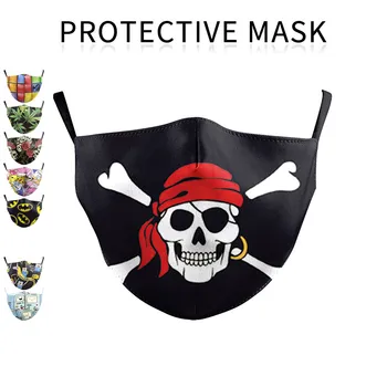 

Adult Washable Protective Mask Reusable PM 2.5 Double Protected Mouth Cover 3D Printed Fashion Facial Protect