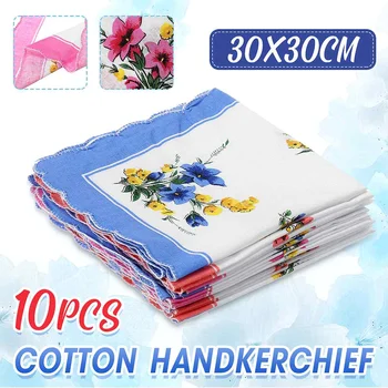 

10PCS/Set Ladies Kids Baby Cartoon Towel Handkerchief Cotton Muslin Towel Handkerchiefs Two Layers Wipe Handkerchiefs 30x30cm