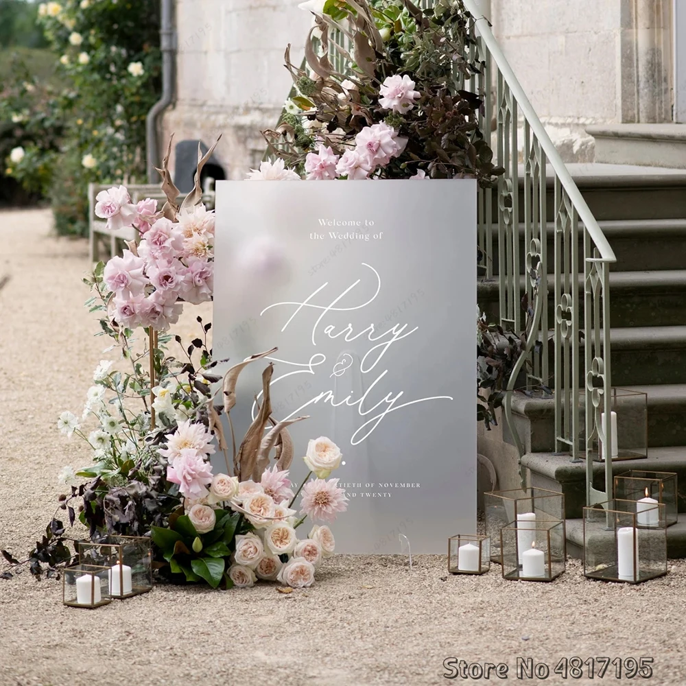 Welcome To The Wedding Of Decal Couples Names and Dates