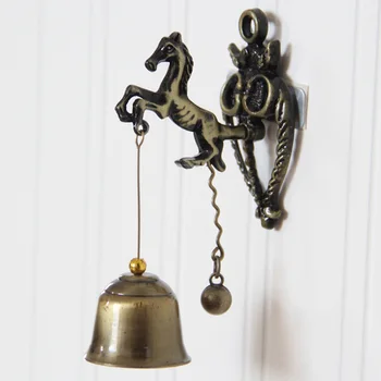 

Retro Vintage Style Animal Doorbells Metal Iron Bells Horse / Elephant / Owls Hanging Hanger Decorations