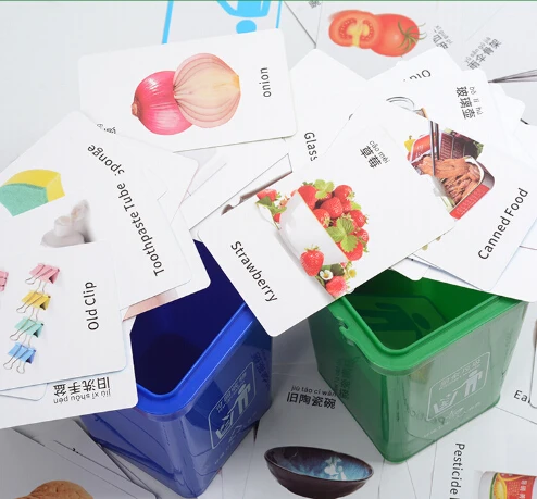 Trash can classification toys garbage classification toys garbage classification toy cards children early education educational