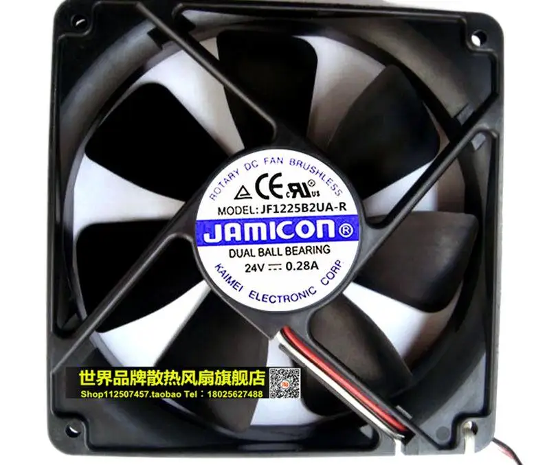 JAMICON JF1225B2UA-R 24V 0.28A 12025 120*120*25 мм 12 см двойной шарикоподшипник привод вентилятора 3