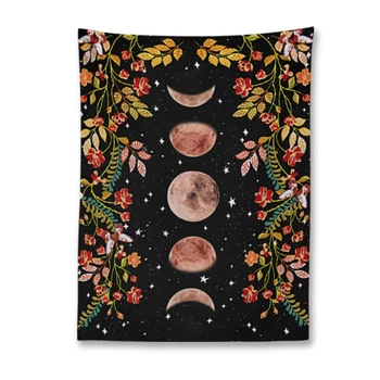 

Tapestry Flower Wall Hanging Room Starry Sky Carpet Moon Tapestry Artist Home Decoration Accessories