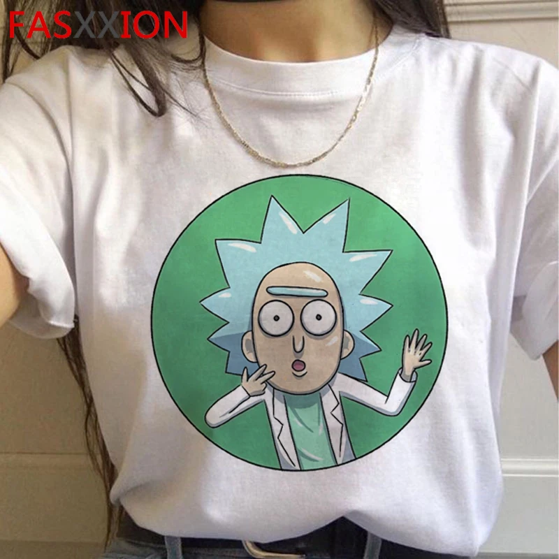 Rick and Morty Funny Cartoon Harajuku T Shirts Women Ricky N Morty Ullzang T-shirts Grunge 90s Tshirts Aesthetic Top Tees Female