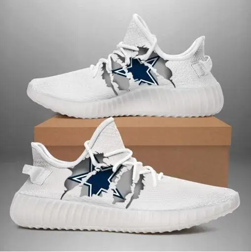 Yeezys Boost 350 V2 обувь на заказ Dallas фанаты ковбоев Мужская Спортивная дышащая повседневная обувь женские кроссовки - Цвет: 4