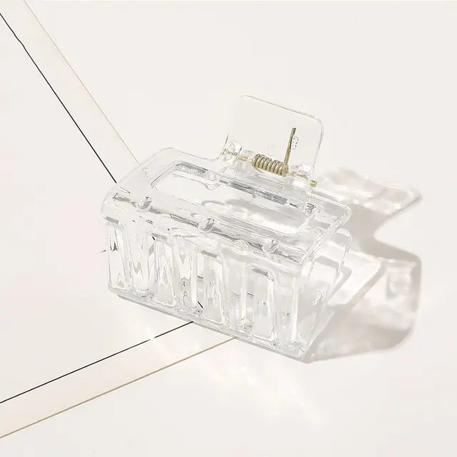 Transparent Hair Claws Crab Solid Color Acrylic Barrette Vintage Hair Clip Simple Elegant Hair Accessories Ponytail Clip Crabs 34