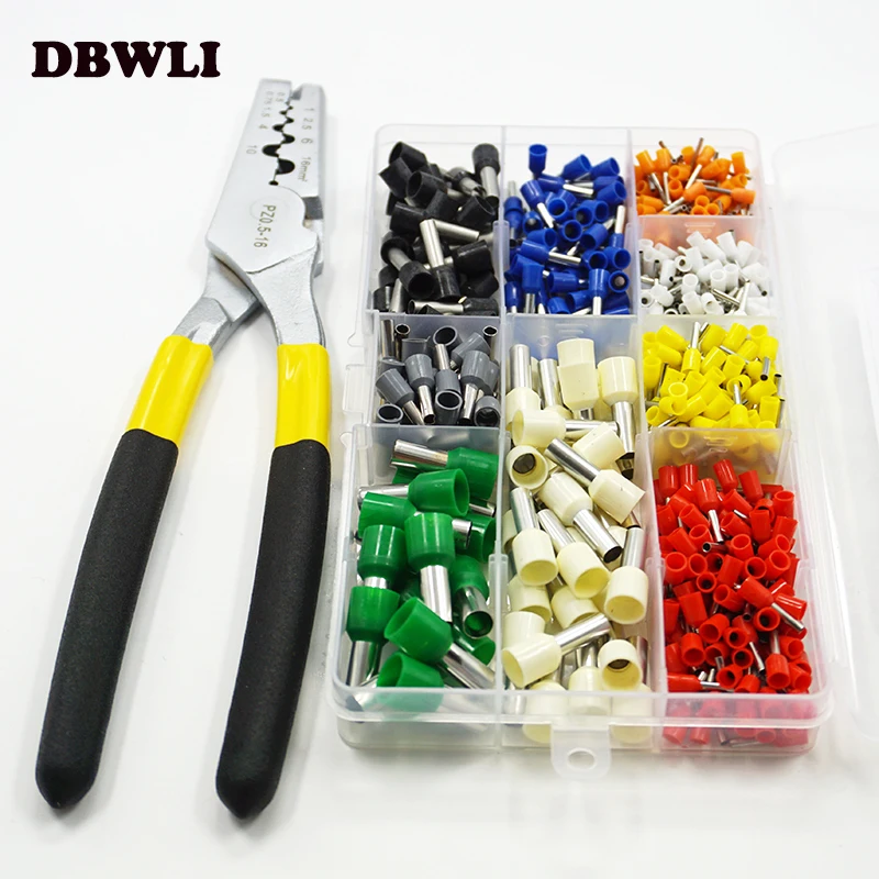 

9 value Cable Cord End Terminals, Entry Bootlace Ferrules 0.5mm2 - 16mm2 AWG 22 to 5 Assortment Kit