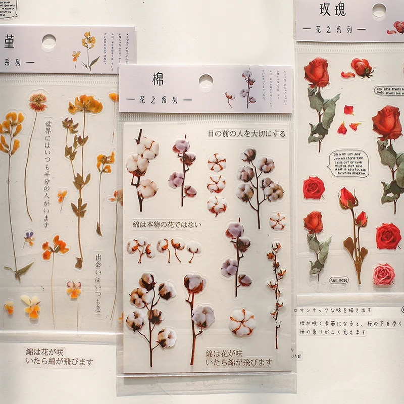 40pcs Flower Planner Stickers Scrapbooking Diary Organiser Flower Bullet Journal