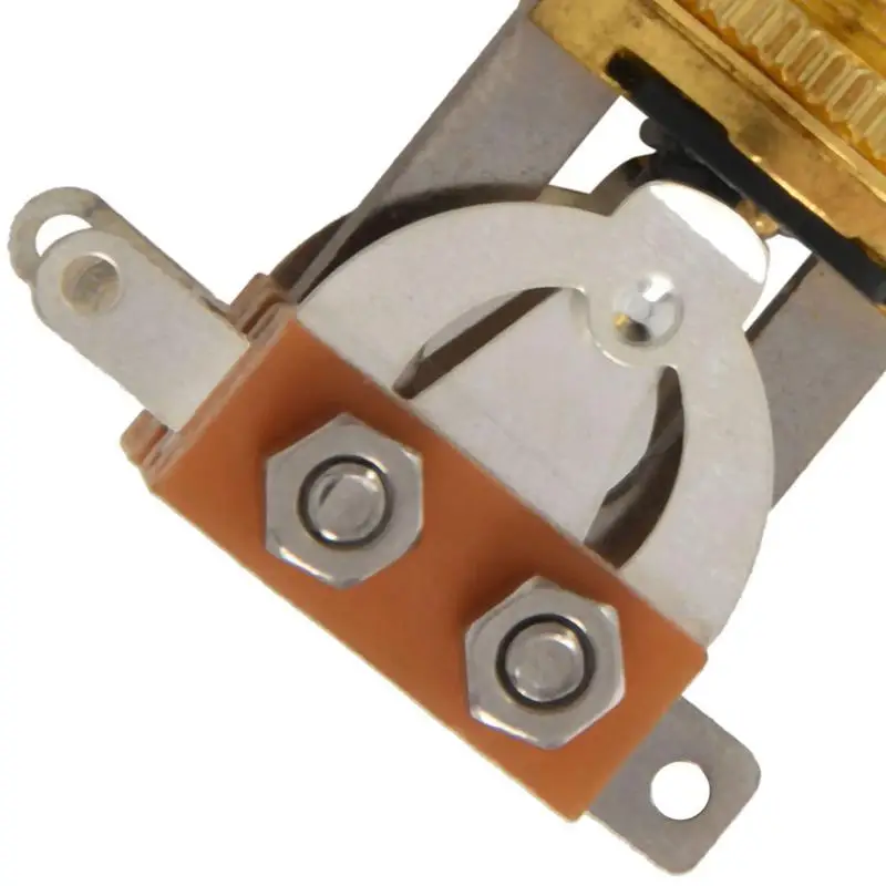 Золотой электрогитара 3 позиционный тумблер переключатель звукоснимателя переключатель с латунным наконечником ручки