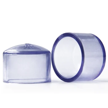 

20mm 25mm 32mm 40mm 50mm ID Transparent End Cap Plug PVC Tube Joint Pipe Fitting Adapter Water Connector For Garden Irrigation