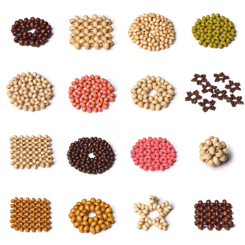 

5-10 Pieces Polished Raw Wood Beads Braid Futon Multi Color Natural Braid Irregular Shape Pendant For DIY Making Jewelry Craft