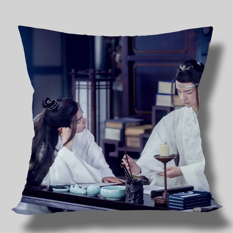 custom chenqingling Lan wangji Wang Yibo Xiaozhan square pillowcases zipper Custom Pillowcase one side Custom your image gift