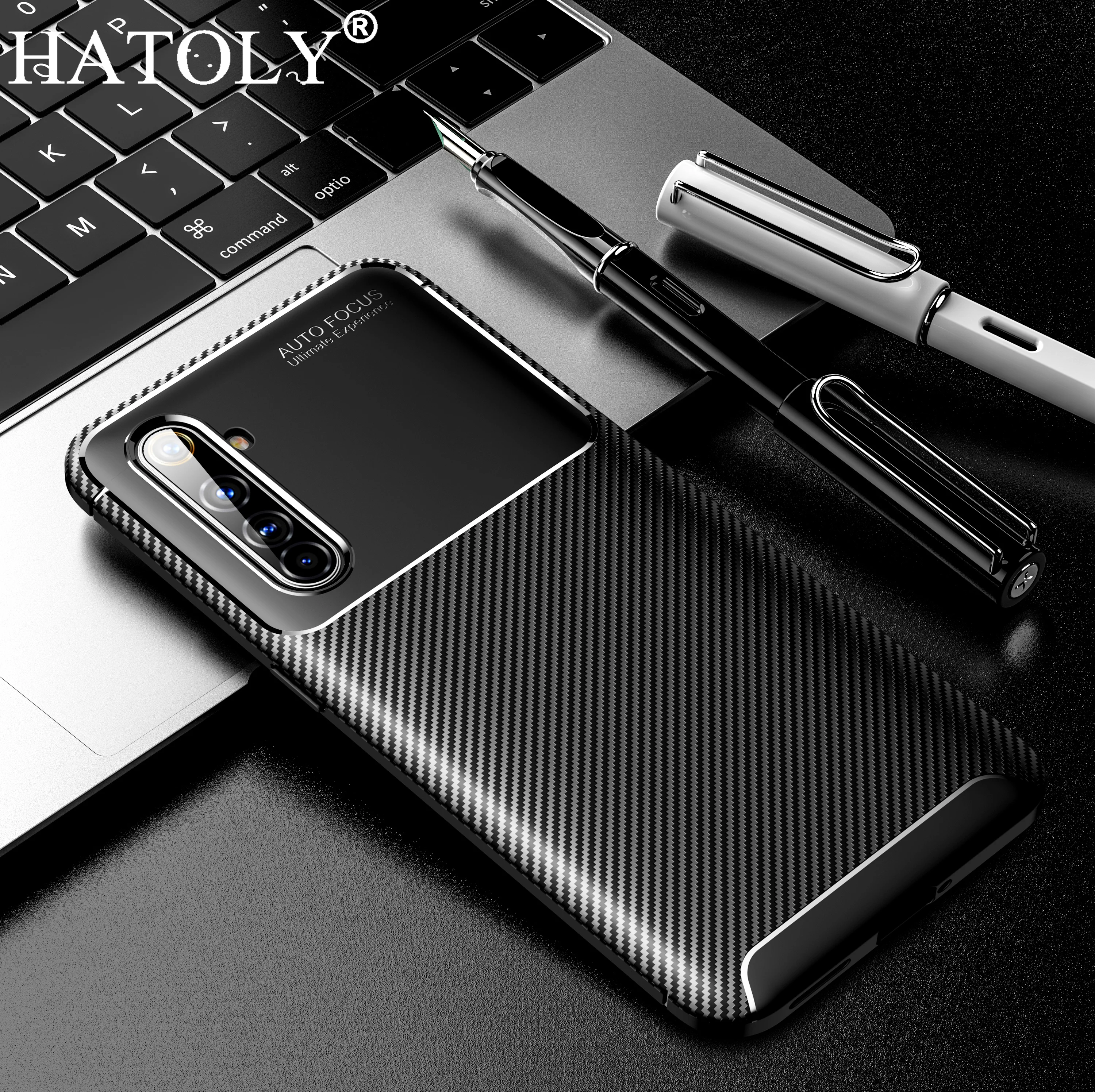 Для Fundas OPPO Realme X50 Pro чехол Ультратонкий Мягкий ТПУ/углеродное волокно задняя