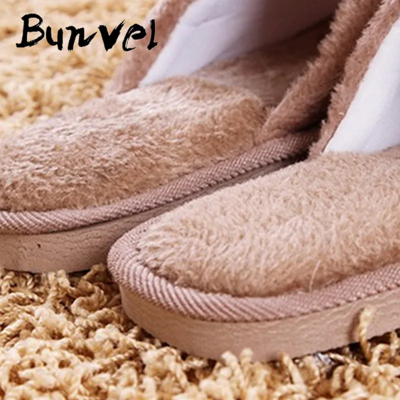 Bunvel/семейные тапочки для мам; тапочки для новорожденных девочек и мальчиков; теплые домашние плюшевые мягкие тапочки; нескользящие домашние тапочки