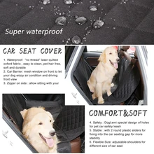 Dog Car Seat Cover View Mesh Waterproof Pet Carrier Car Rear Back Seat Mat Hammock Cushion Protector Pet supplies travel
