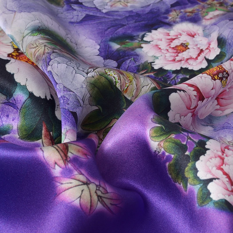 Wholesale Custom Green Flowers Design Digital Print Silk Pajamas For Women  Suppliers -Sino