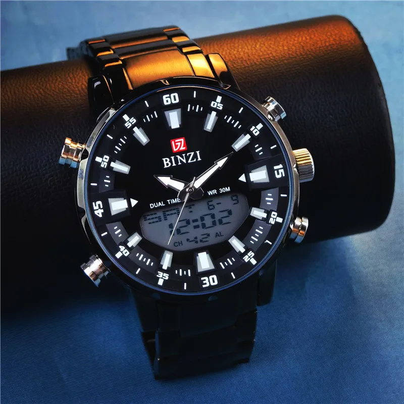 Relogio Masculino Luxury Black Mens Quartz Watches Top Brand Men Sport Waterproof Chronograph Male Clock |