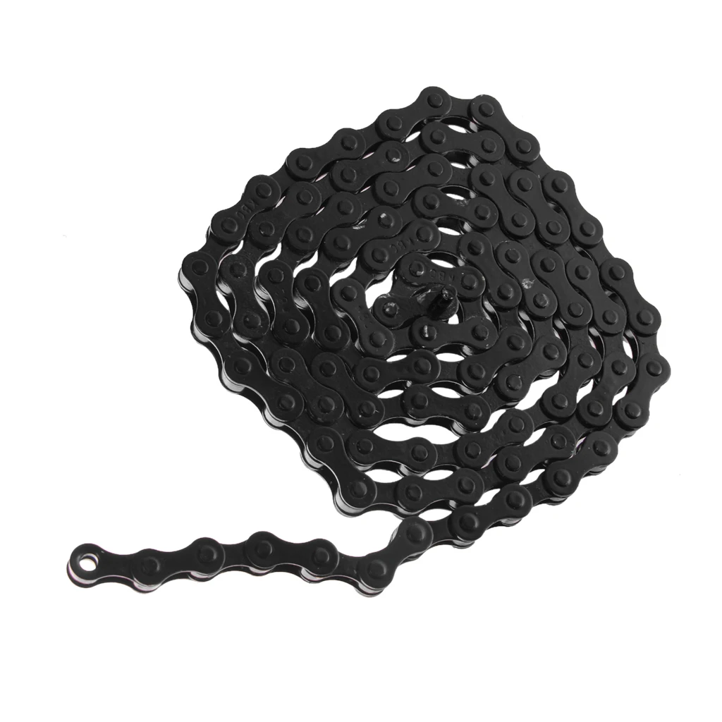 2Pcs/Pack Sturdy Bicycle Chains (1-Speed, 1/2 x 1/8-Inch, 96L, Black), Easy Install