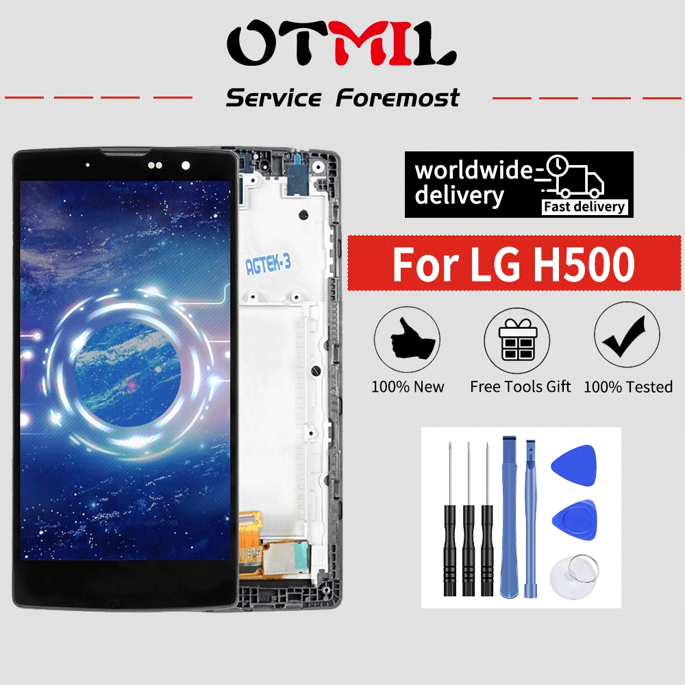 

5.0"OTMIL IPS For LG Magna H500 LCD Touch Screen with Frame Digitizer Assembly For LG H500 Display H502F H500F Y90 H500N H525