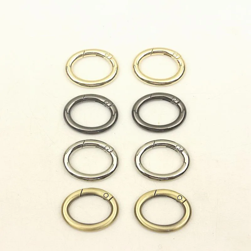 20pcs 25mm Metal Oval Spring O Ring Buckles Openable Keyring Dog Snap Trigger Clasp Clip Bag Belt Leather Craft DIY Bag Parts 20pcs 38mm metal oval spring o ring buckles openable keyring dog snap trigger clasp clip bag belt leather craft diy bag parts