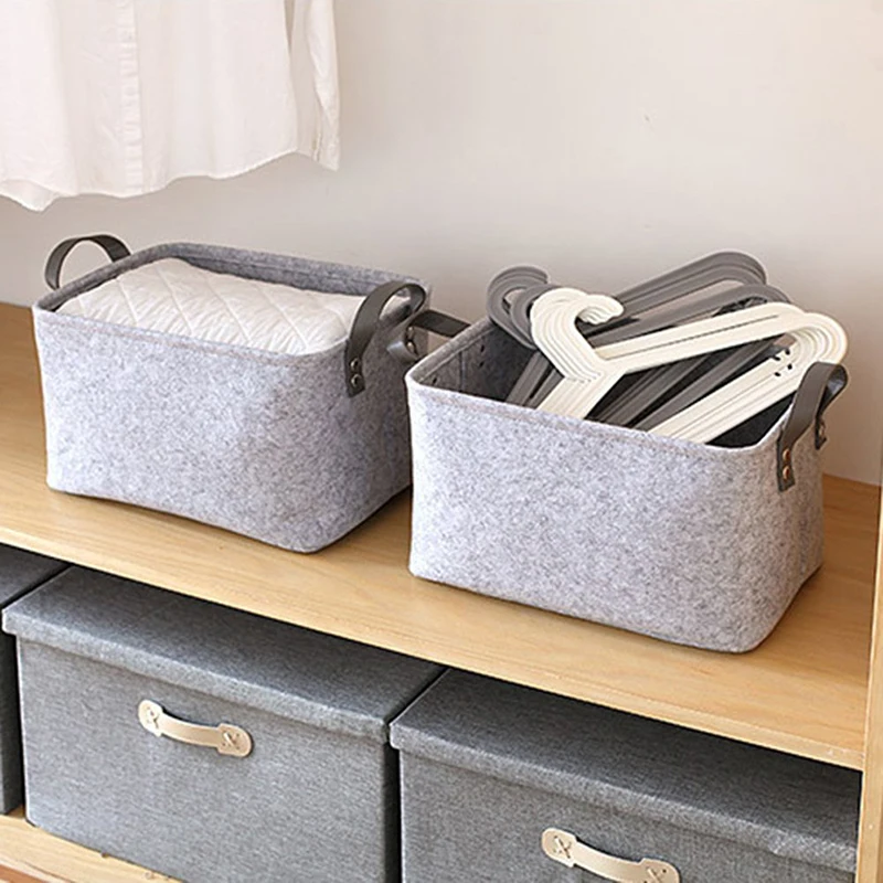 

Household Felt Cloth Storage Basket Storing Laundry Basket Bag For Clothes Storage Toy Organizer