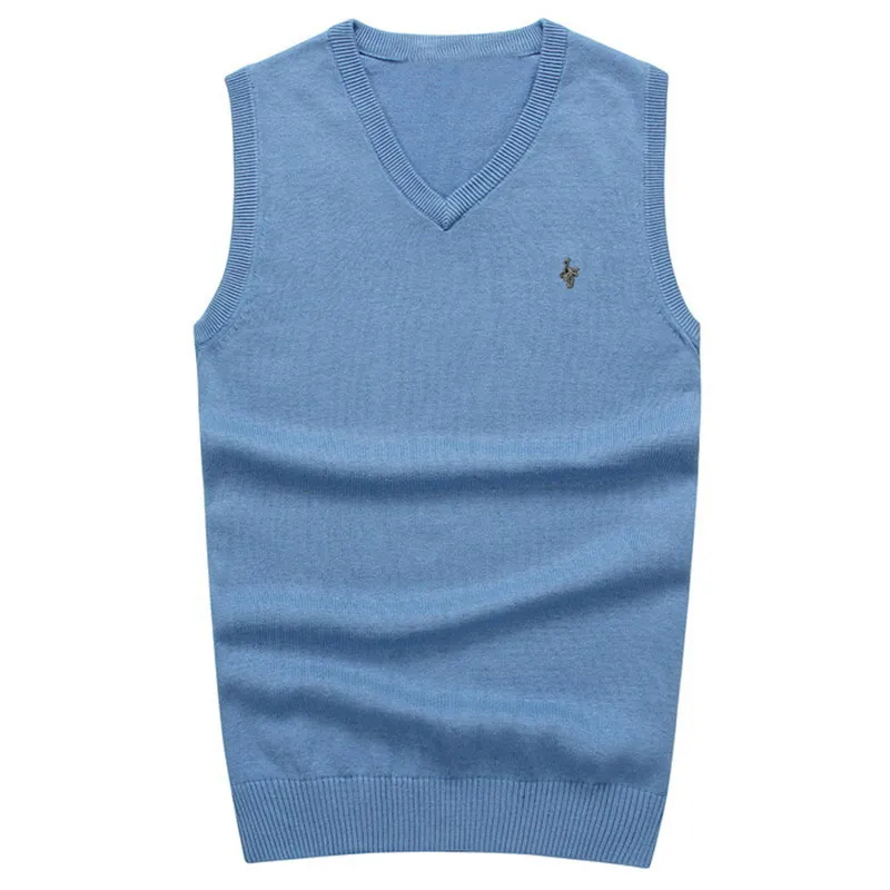 100% cotton vest men V collar autumn and winter business casual vest sweater vest men 8501