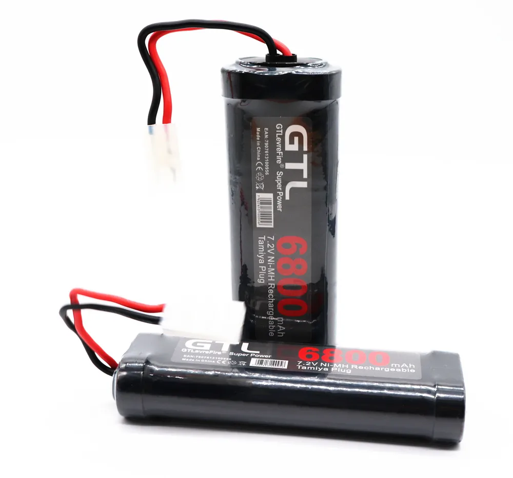 El Nuevo Gran capacidad de la batera de NiMH 6800 mAh 7,2 V es adecuado para RC Camin off-road tanque buque Baterias Gris super