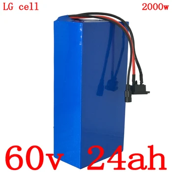 شراء60V بطارية 60V 25AH بطارية ليثيوم استخدام LG الخليوي 60v 24ah دراجة كهربائية بطارية 60V 1500W 2000W سكوتر البطارية مع 5A شاحن