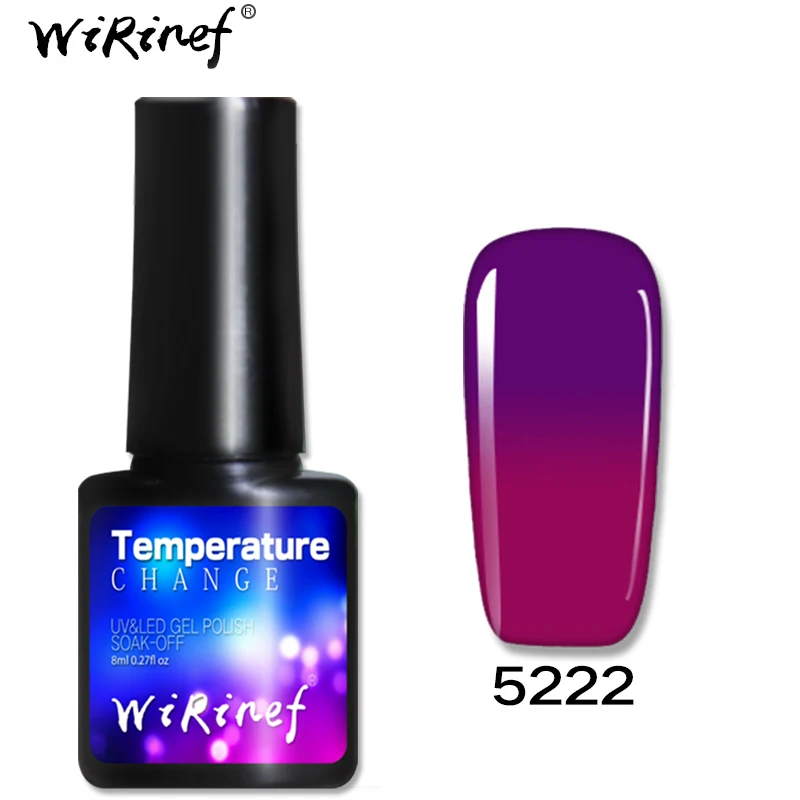 

WiRinef 8ml Change Color Temperature Nail Gel Polish Chameleon Varnish UV Nail Gel Lacquer Poly Gel Set
