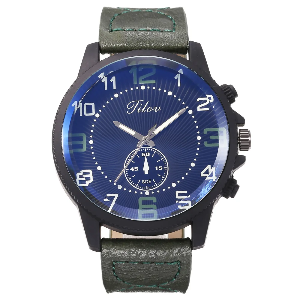 

Wish New Style Men Casual Creative Large Dial False Monocular Business Sports Quartz Watch Men's a Generation of Fat