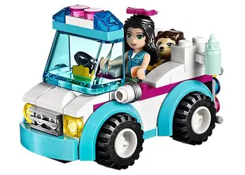 

Bela 10534 Friends Vet Ambulance Emma Heartlake City Building Blocks Bricks Toy Compatible With Bela Friends 41086