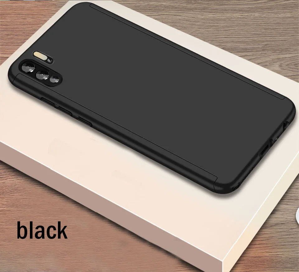 Black 360 Защитный чехол для huawei mate 10 20 Pro 20X чехол для huawei P30 P20 P8 P9 Lite P10 Plus Nova 3 P Smart чехол - Цвет: Black