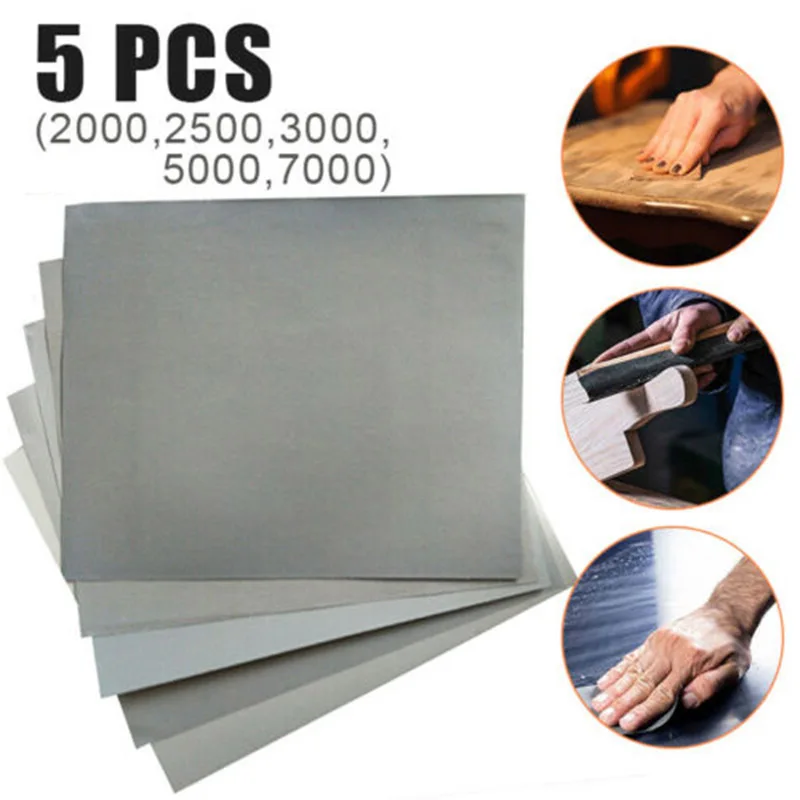 5PCS Sandpaper 28*23cm Dry And Wet Sandpaper 60/80/100/120/150 Waterproof Sand Paper High Quality 5PCS Sandpaper 28*23cm Dry And Wet Sandpaper 60/80/100/120/150 Waterproof Sand Paper High Quality