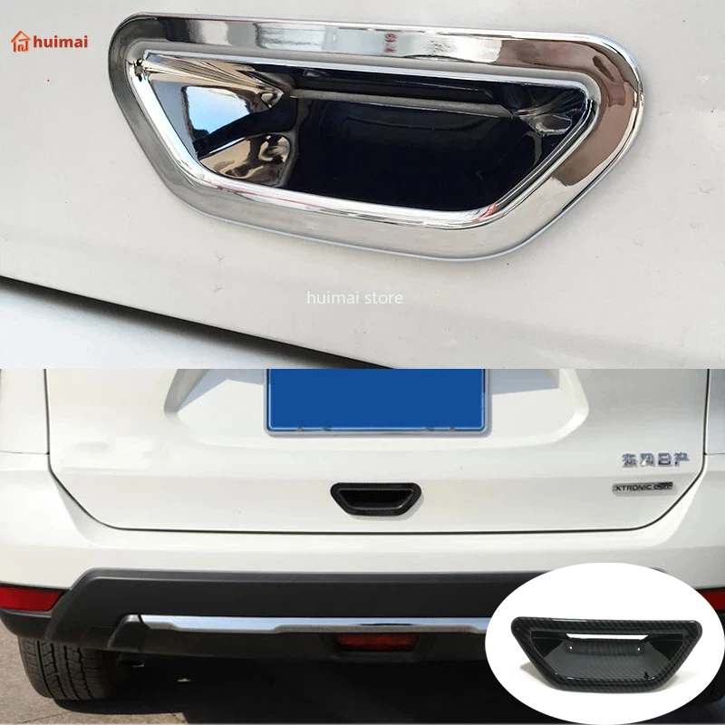 Accessories For Nissan X-Trail X Trail T32 Rogue 2014 - 2020 Rear Door Handle Bowl Cover Trim / Bright Carbon Fiber ABS |