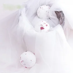 100g Deep Sea Salt Bath Ball Bomb Explosion Bathing Ball Bubble Natural Sea Salt Bath Ball with Dried Flower Body Essential Oil