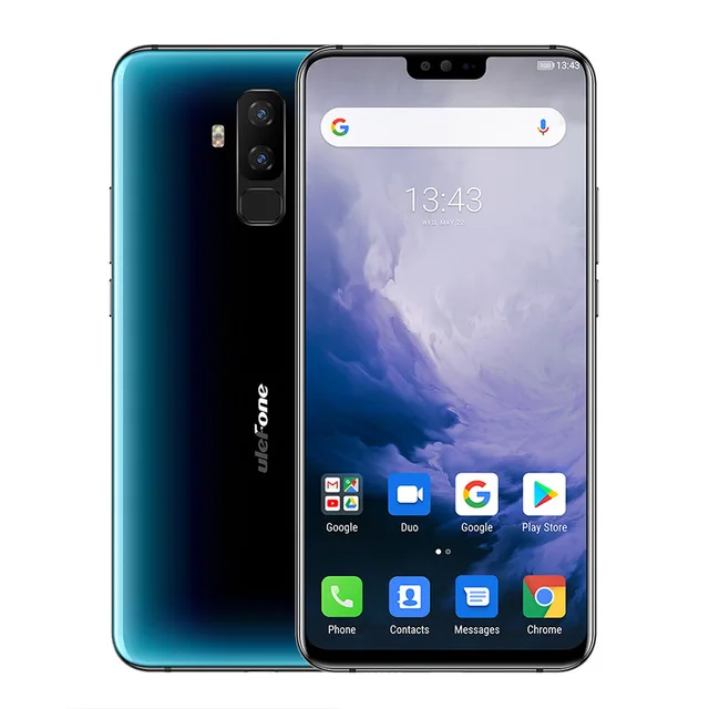 Ulefone T2 4G мобильный телефон Android 9,0 6," 19:9 Helio P70 Восьмиядерный 6 ГБ+ 128 Гб 4200 мАч NFC Беспроводная зарядка 16,0 Мп смартфон - Цвет: Синий