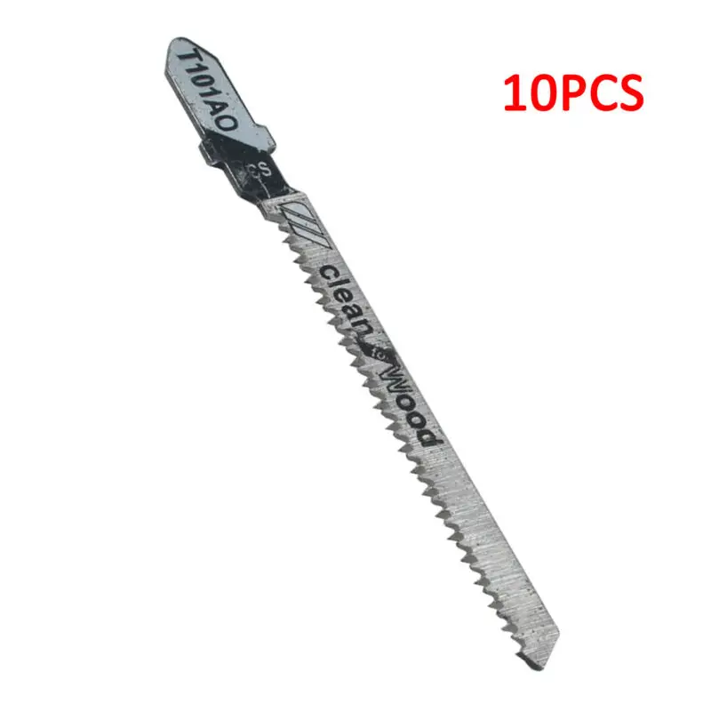 10PCS T101AO 3inch T-shank Clean Curved Cutting Jig Saw Cutters Blades HCS Woodworking Tools Parts dremel sports team | Инструменты